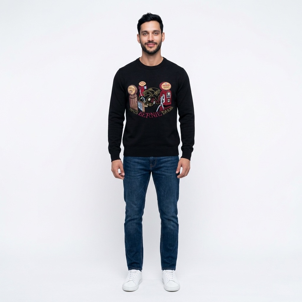Movado Men's Black vintage Paris-Bernie-Dakar sweatshirt